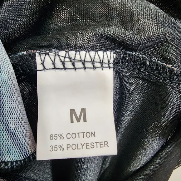 Sun with lotus flower print Y2K skirt with lettuce hem woman's size medium - Picture 4 of 8